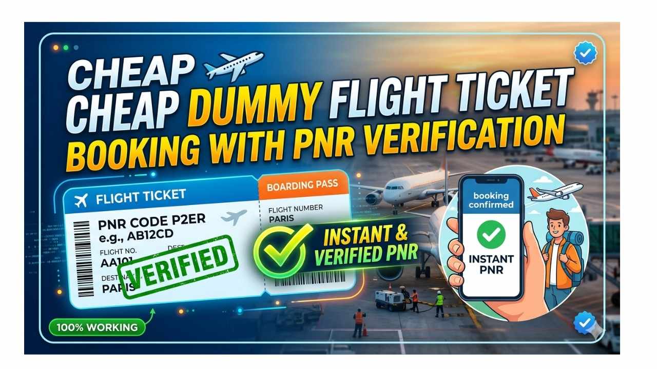 Cheap Dummy Flight Ticket Visa Booking with PNR Verification – Instant & Verified Tickets