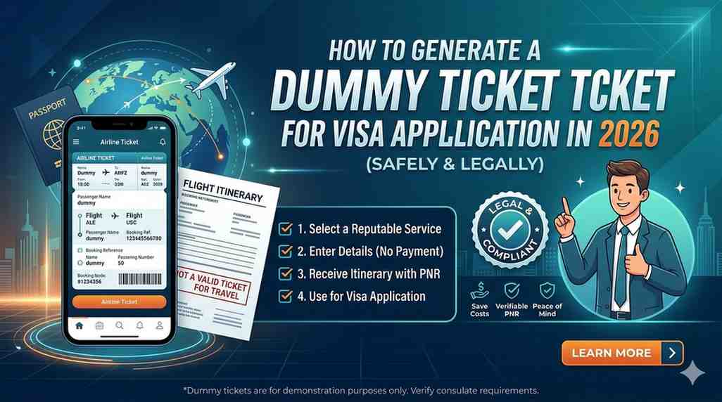 How to Generate a Dummy Ticket for Visa Application in 2026 (Safely & Legally)