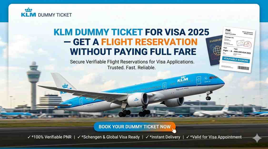 KLM Dummy Ticket for Visa 2025 — Get a Flight Reservation Without Paying Full Fare