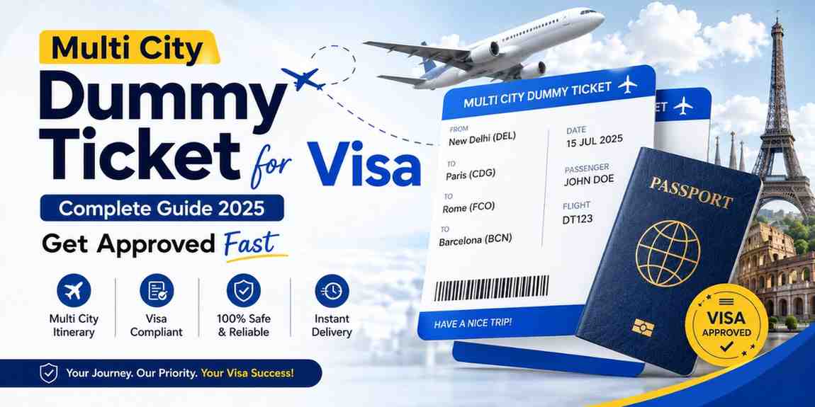 Multi City Dummy Ticket for Visa — Complete Guide 2025 | Get Approved Fast