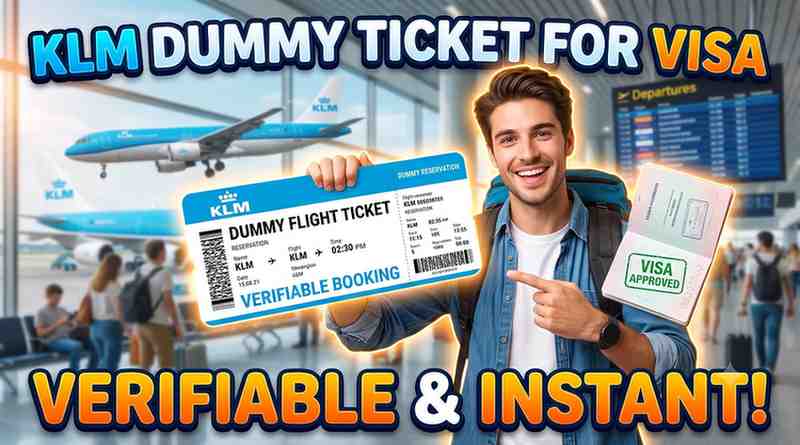 Get a Verifiable KLM Dummy Flight Ticket for Visa
